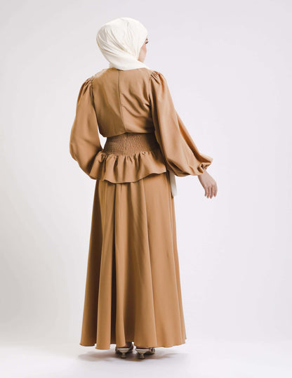 SIERRA DRESS- LONG (BROWN)