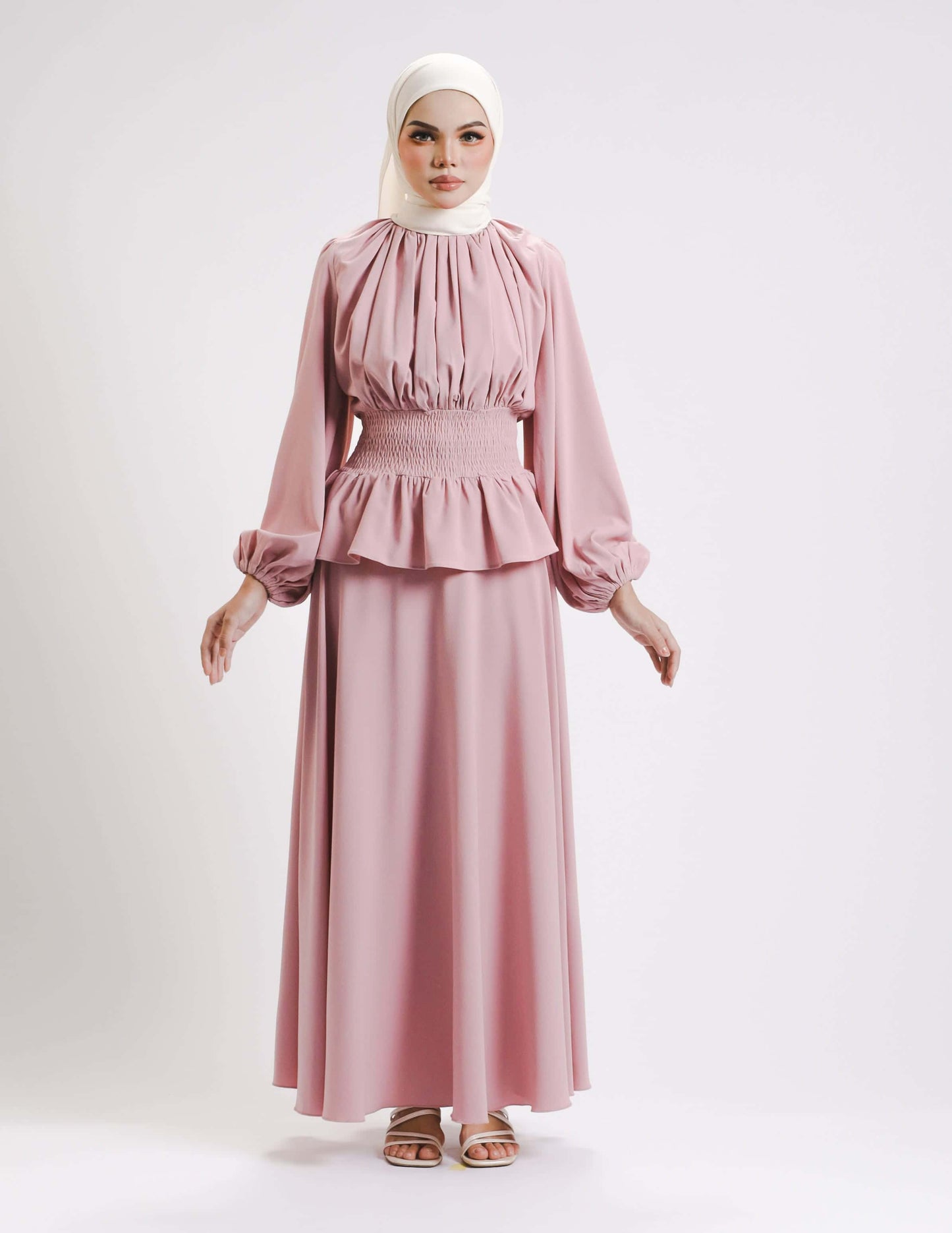 SIERRA DRESS - LONG (DUSTY PINK)