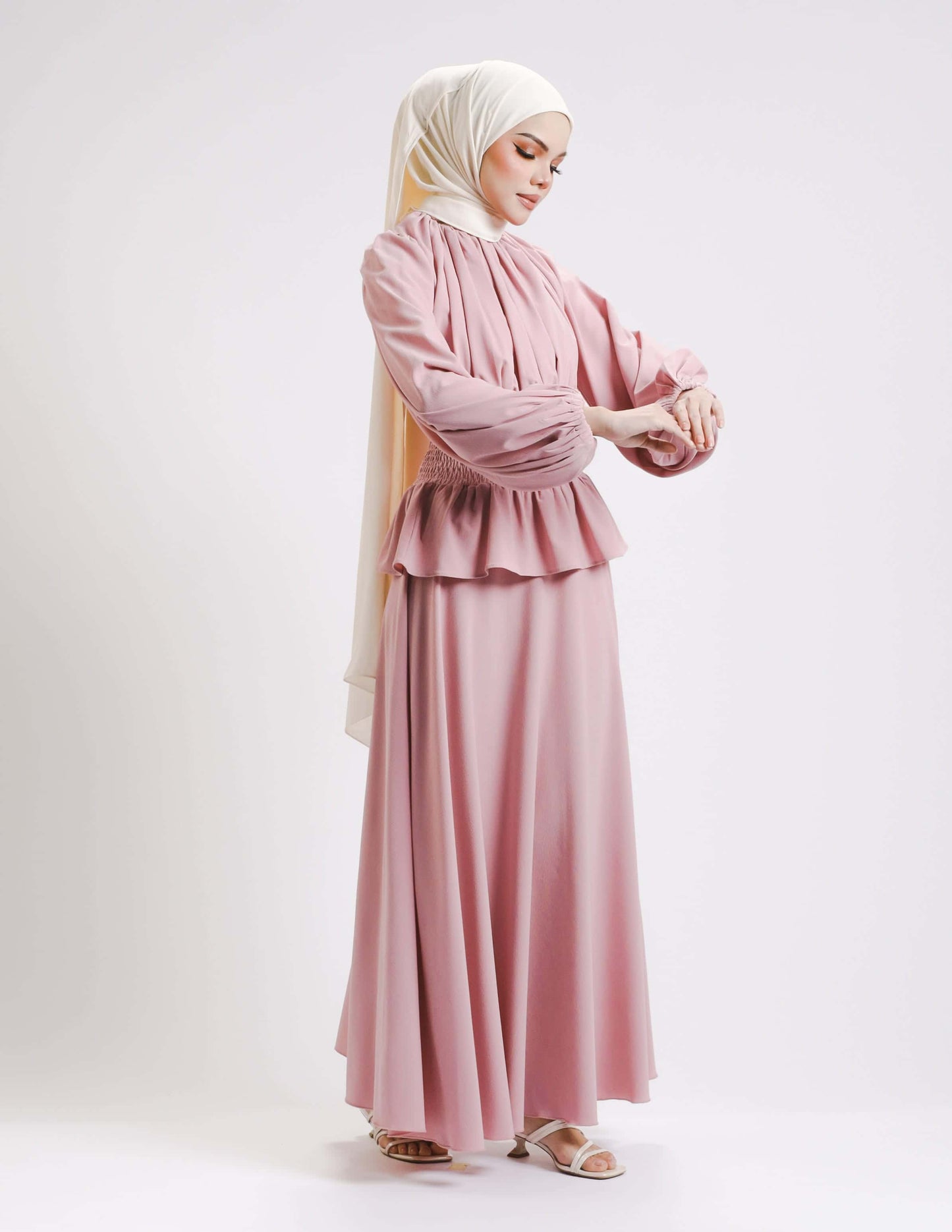 SIERRA DRESS - LONG (DUSTY PINK)