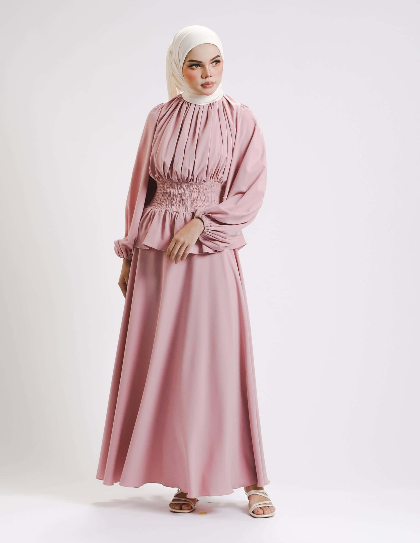 SIERRA DRESS - LONG (DUSTY PINK)