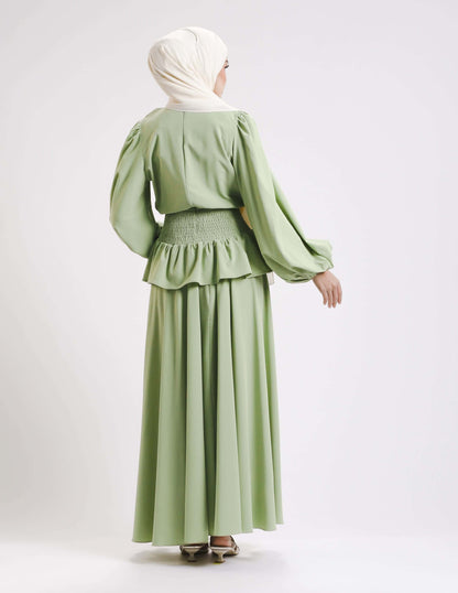 MINOR DEFECT SIERRA DRESS - LONG (LIGHT GREEN)