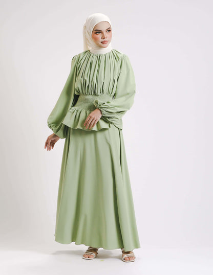 MINOR DEFECT SIERRA DRESS - LONG (LIGHT GREEN)