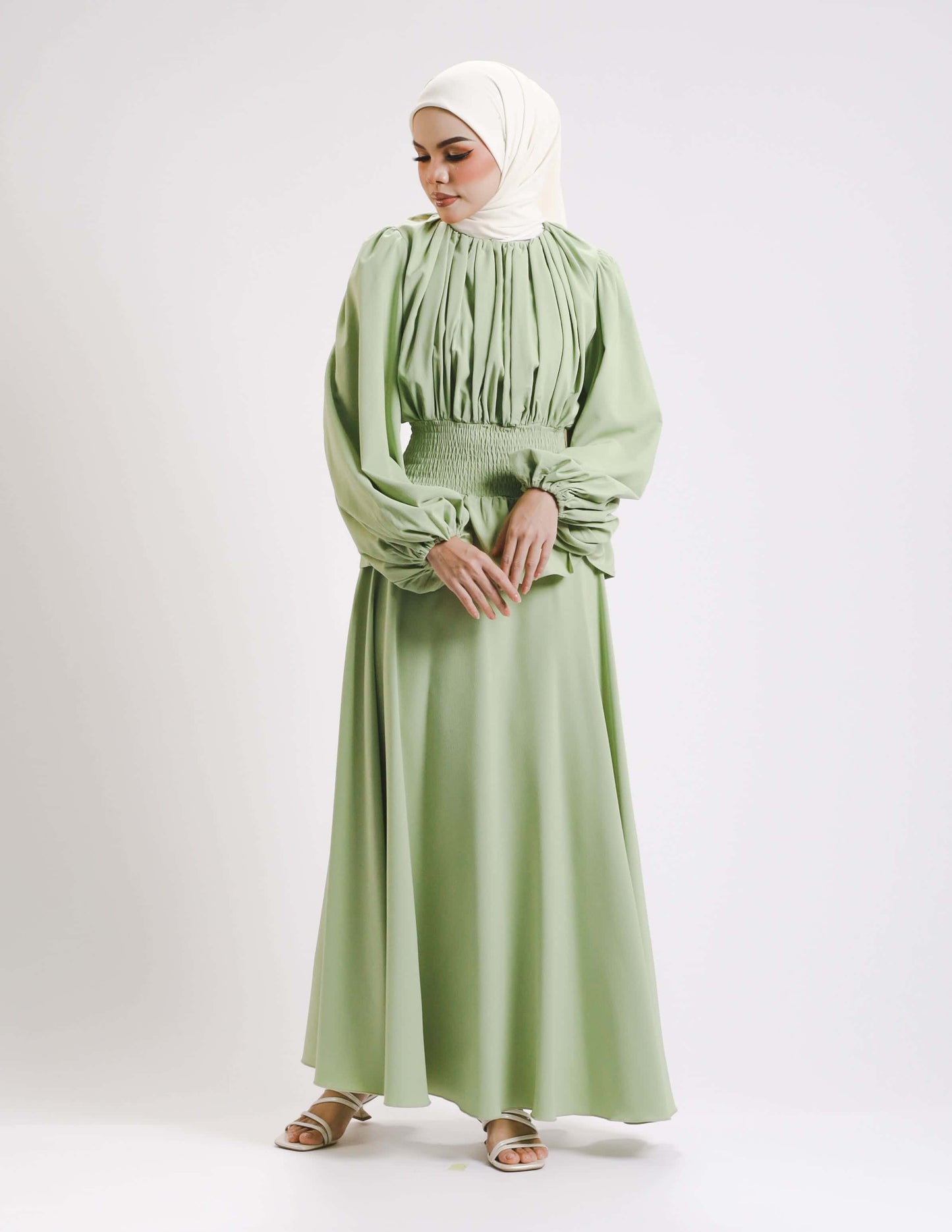 MINOR DEFECT SIERRA DRESS - LONG (LIGHT GREEN)