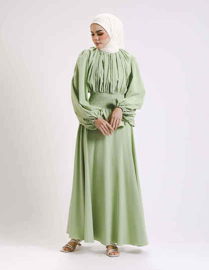 MINOR DEFECT SIERRA DRESS - LONG (LIGHT GREEN)
