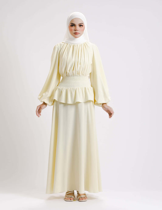 MINOR DEFECT SIERRA DRESS - LONG (LIGHT YELLOW)