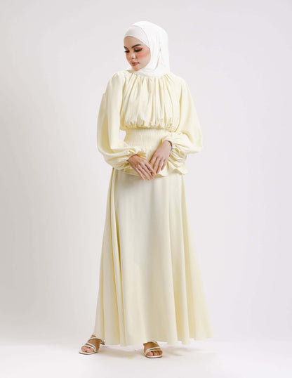 SIERRA DRESS - LONG (LIGHT YELLOW)