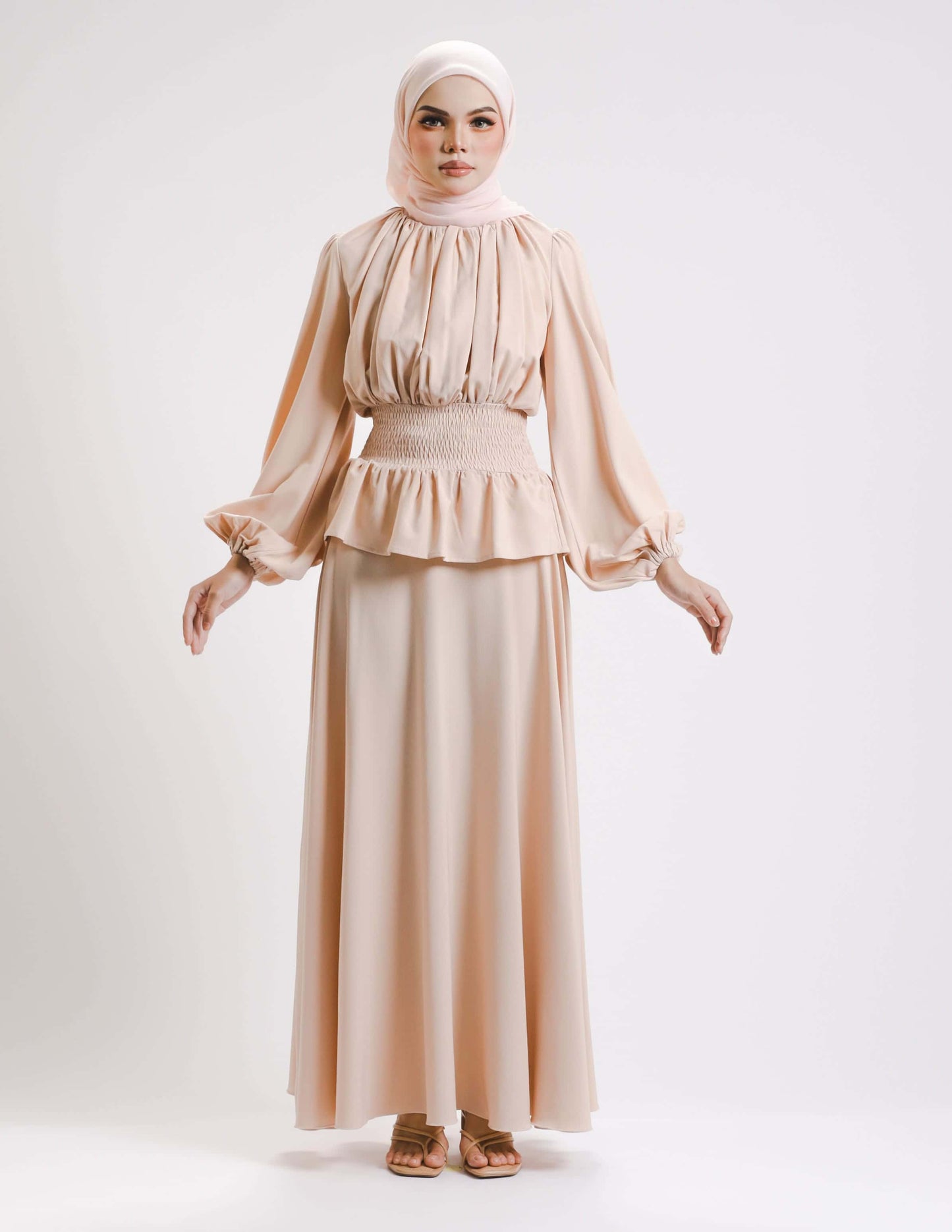 SIERRA DRESS - LONG (NUDE)