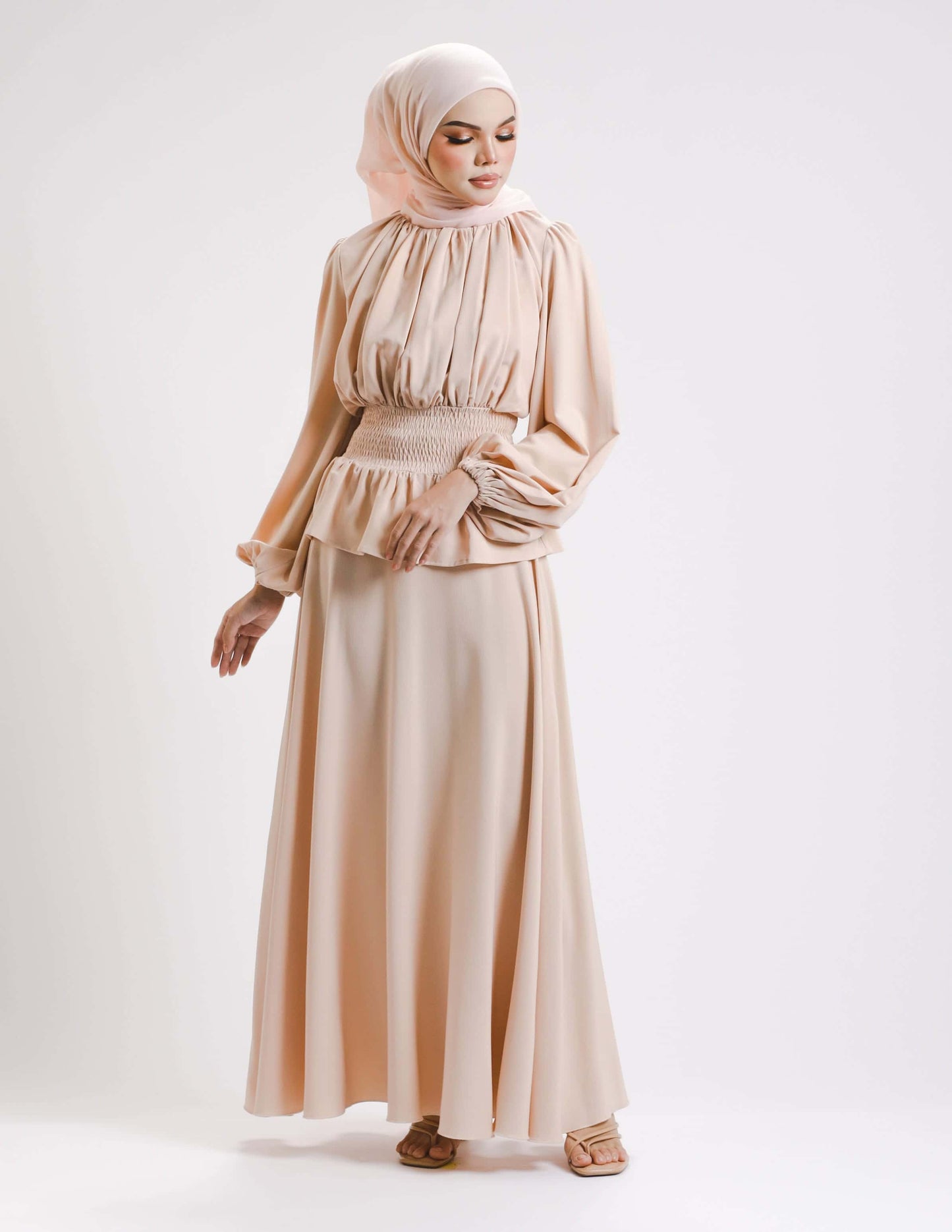 SIERRA DRESS - LONG (NUDE)