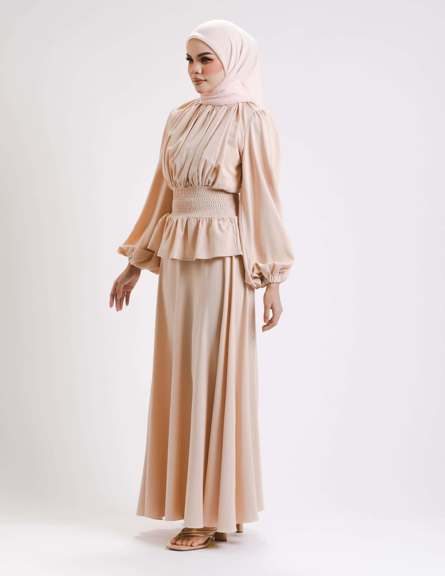 SIERRA DRESS - LONG (NUDE)