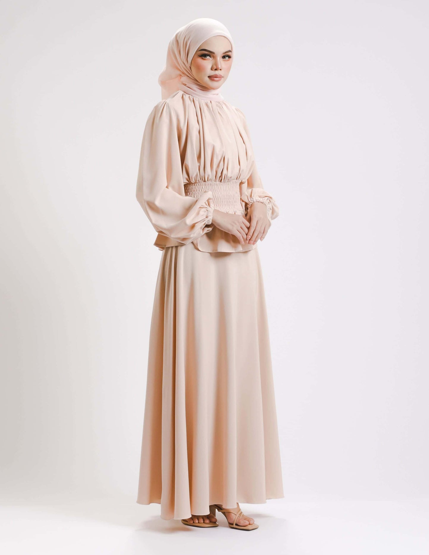 SIERRA DRESS - LONG (NUDE)