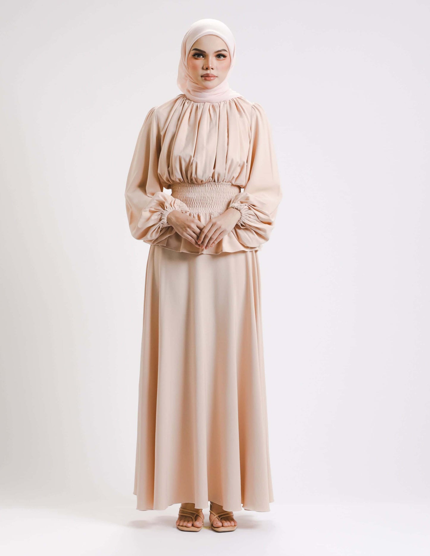 SIERRA DRESS - LONG (NUDE)