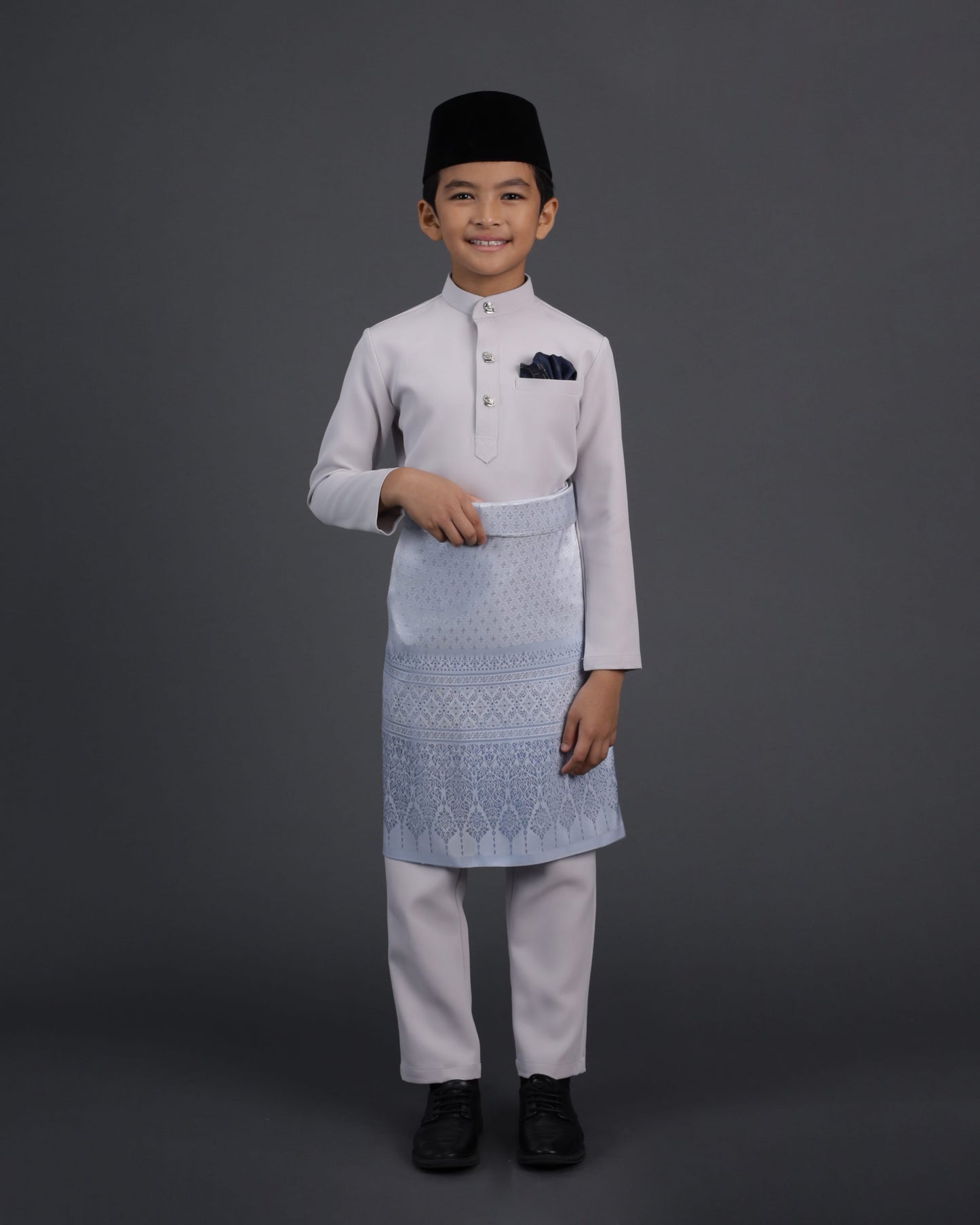 SOULTAN BAJU MELAYU FOR KIDS (GREY)