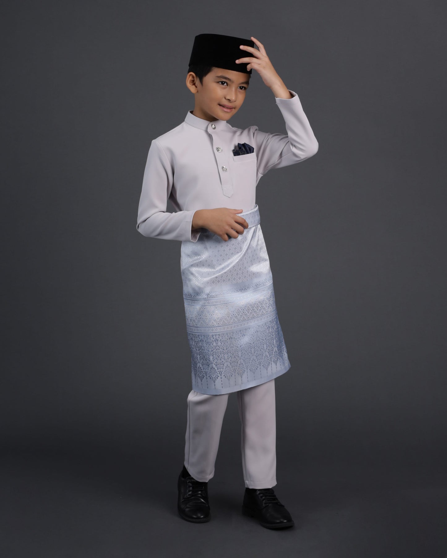 SOULTAN BAJU MELAYU FOR KIDS (GREY)