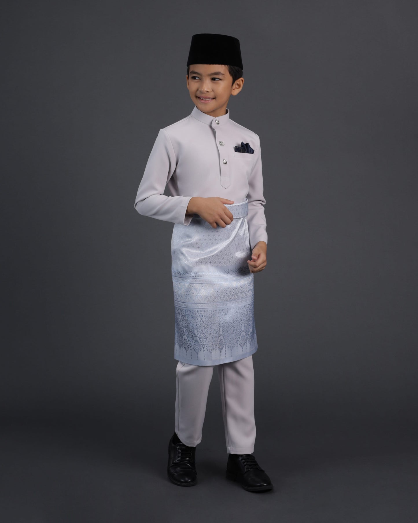 SOULTAN BAJU MELAYU FOR KIDS (GREY)