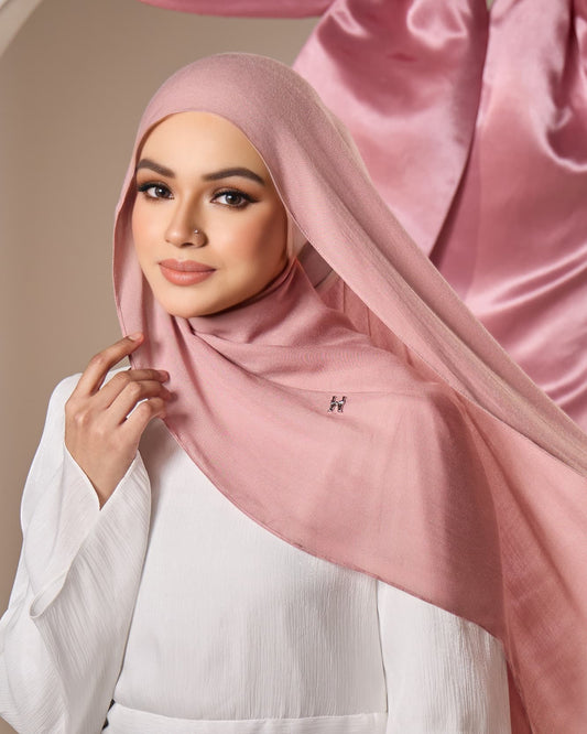 LAYRA COTTON SHAWL (ROSE DUST)