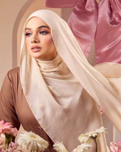 LAYRA COTTON SHAWL (LATTE)