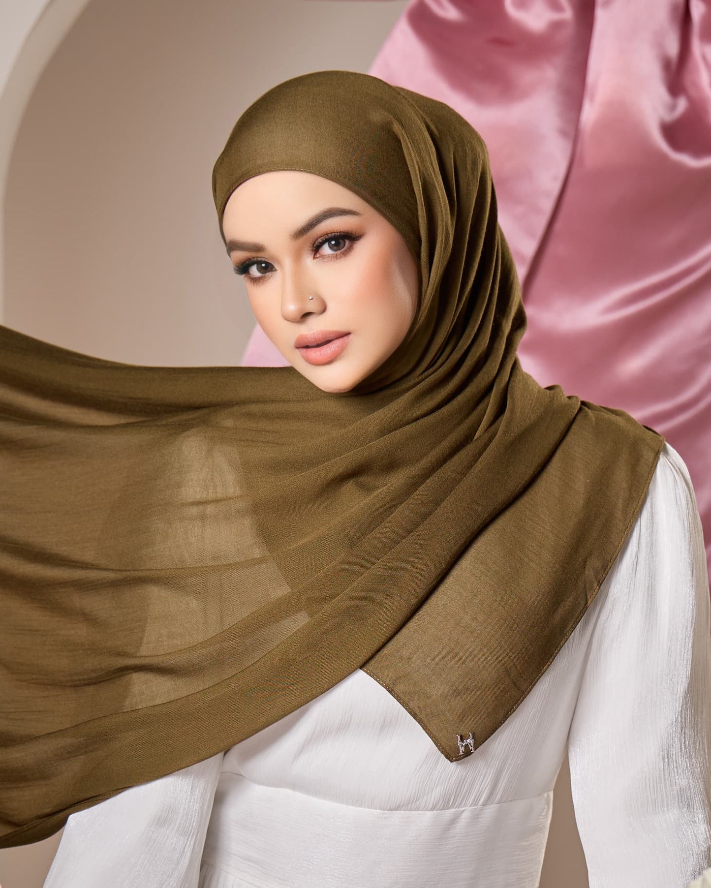 LAYRA COTTON SHAWL (ARMY GREEN)