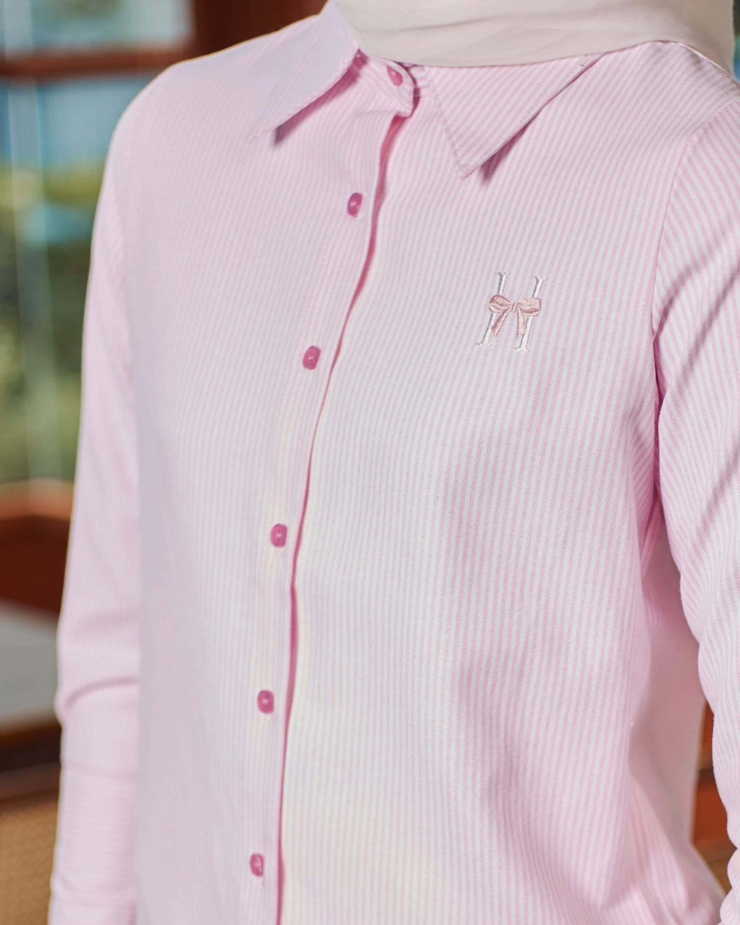 CLORA STRIPES SHIRT (PINK)