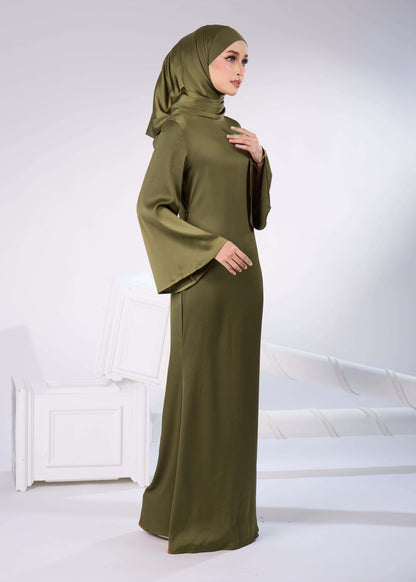 ELAINE LONG DRESS (ARMY GREEN)