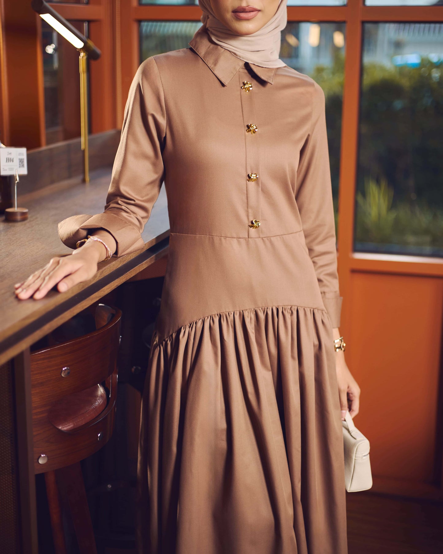 TUNIC TIERED DRESS (COFFEE)