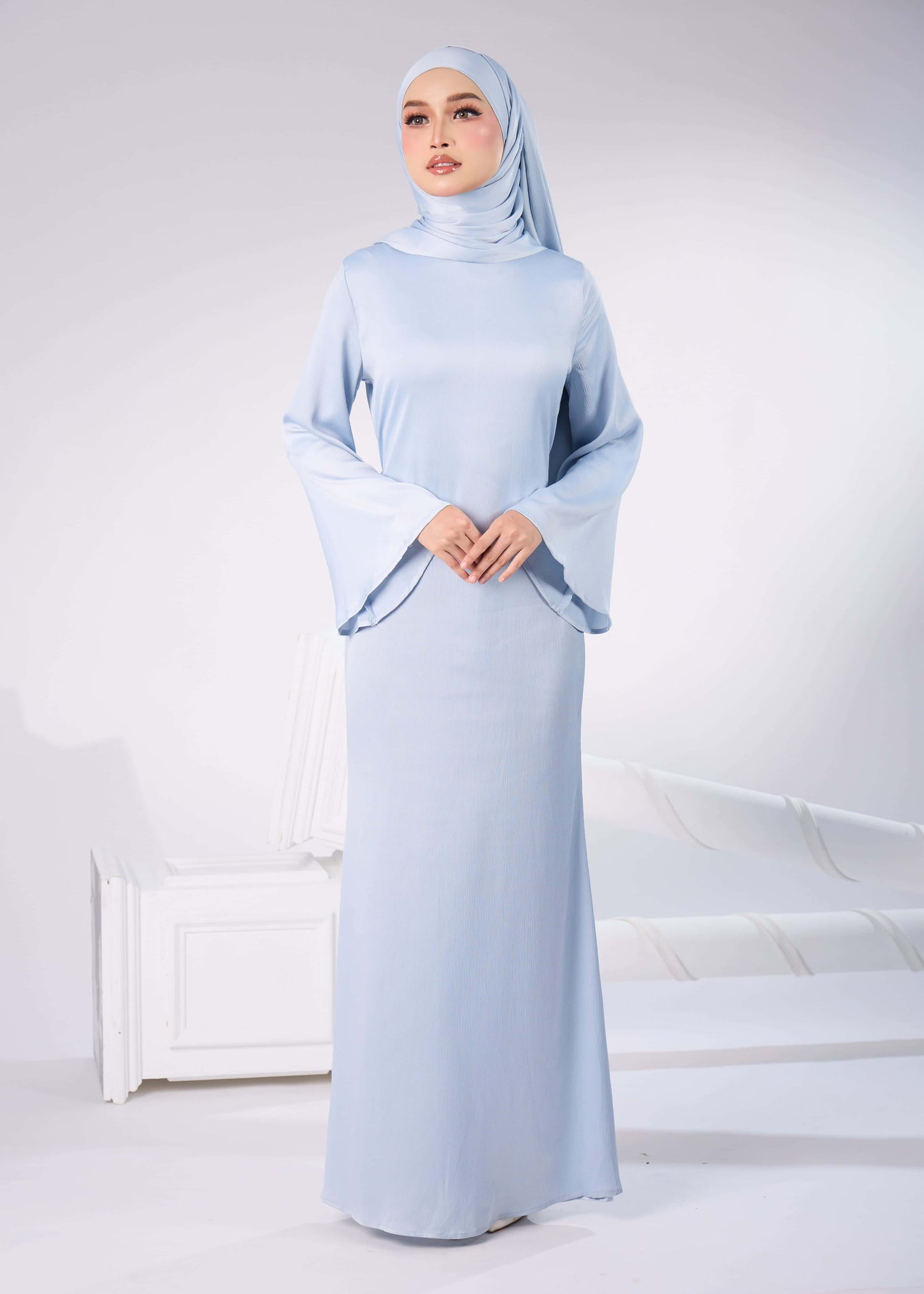 ELAINE LONG DRESS (BLUE)