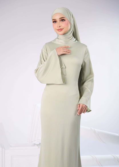 ELAINE LONG DRESS (GREEN TEA)