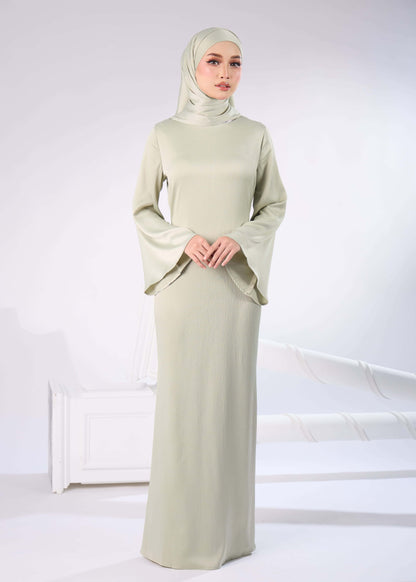 ELAINE LONG DRESS (GREEN TEA)