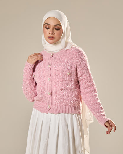 LUNA CHUNKY CARDIGAN (PINK)