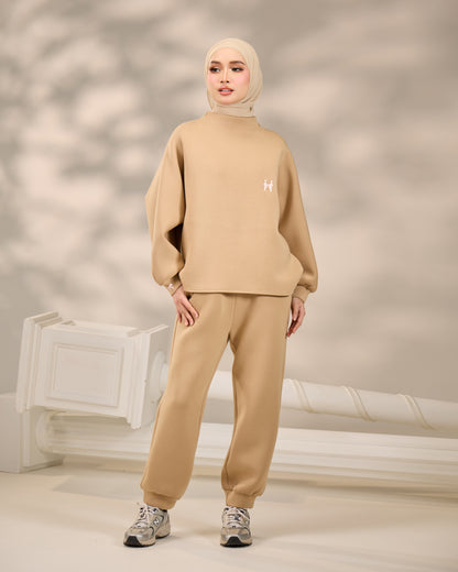 CASSIE JUMPER SET (BROWN)