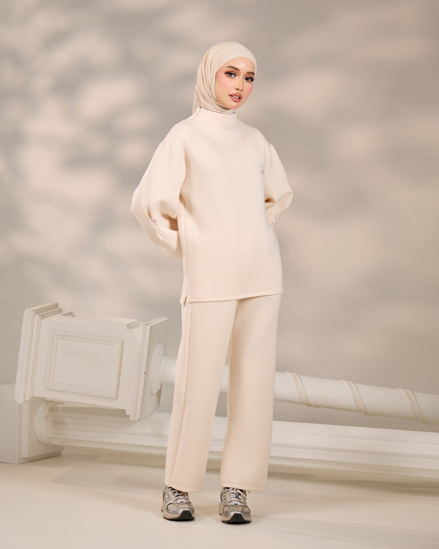 MAEVE JUMPER WIDE SET (CREAM)