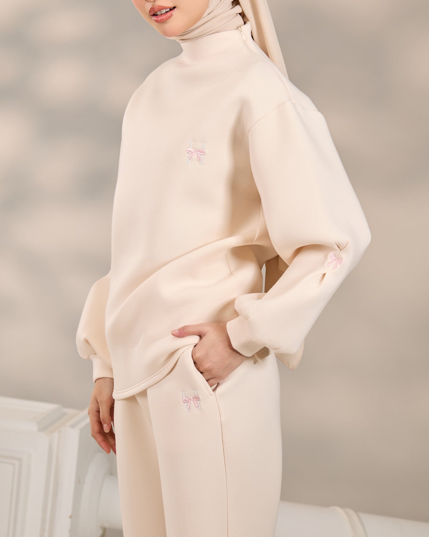 MAEVE JUMPER WIDE SET (CREAM)