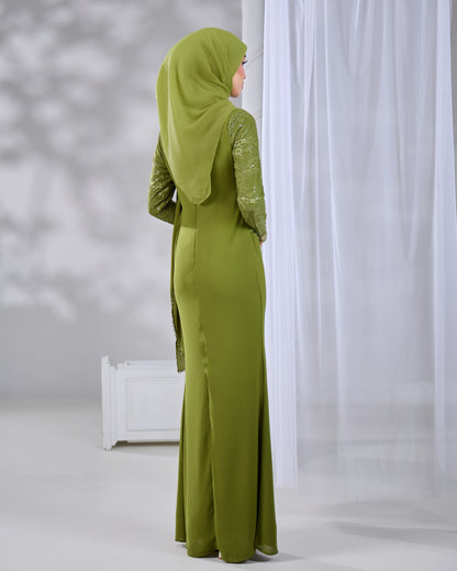 NADENE DRESS (OLIVE GREEN)