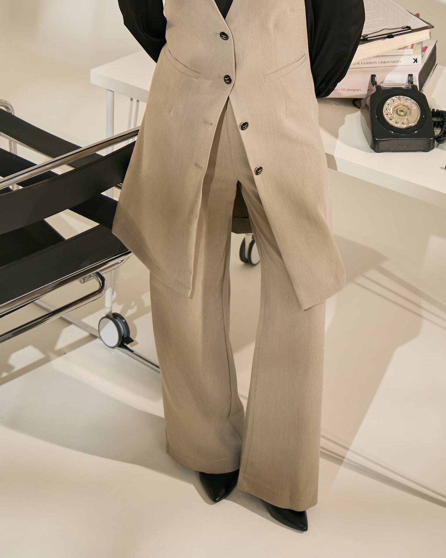 MINOR DEFECT REYNA HIGH WAIST PANTS (GREY)