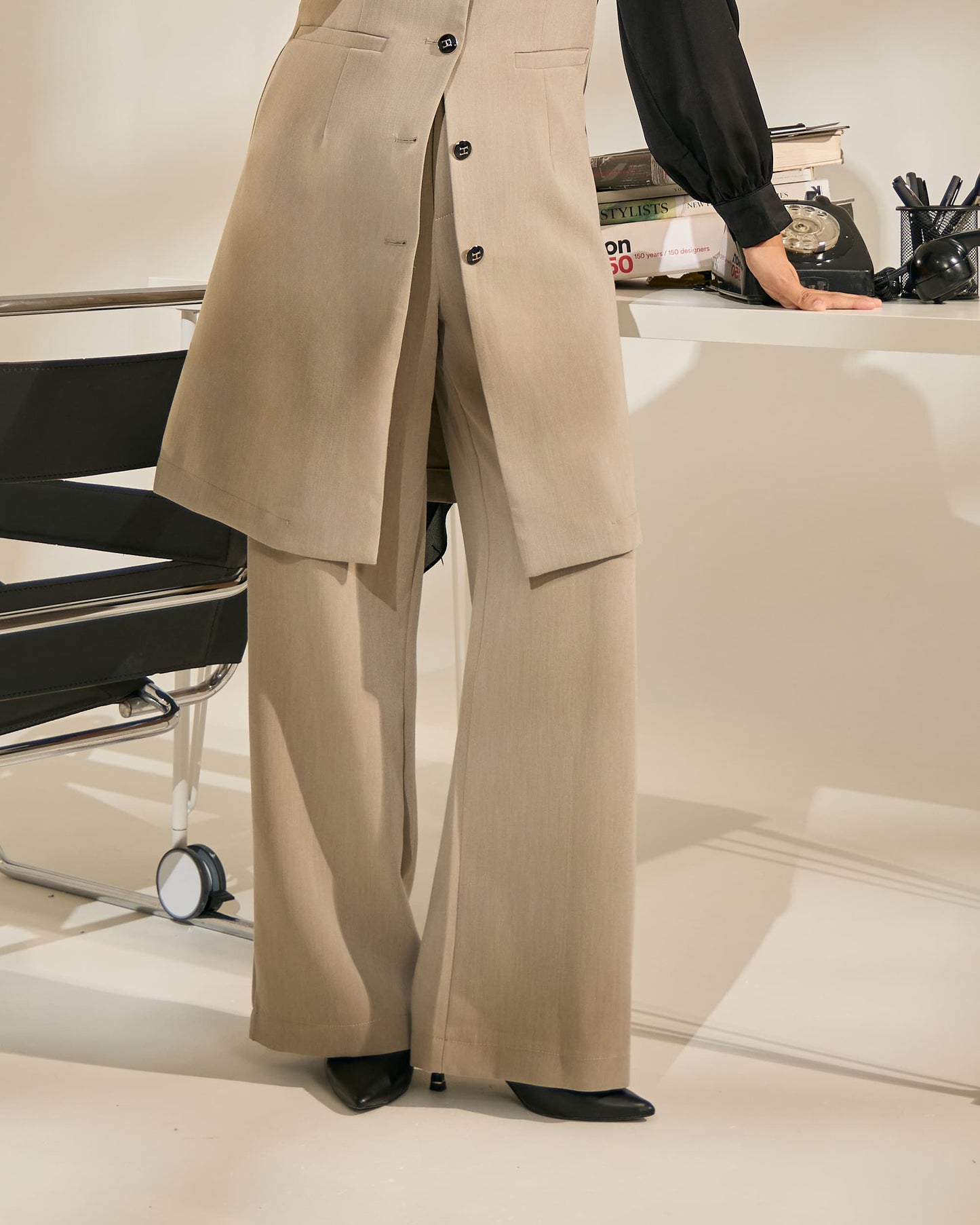 MINOR DEFECT REYNA HIGH WAIST PANTS (GREY)