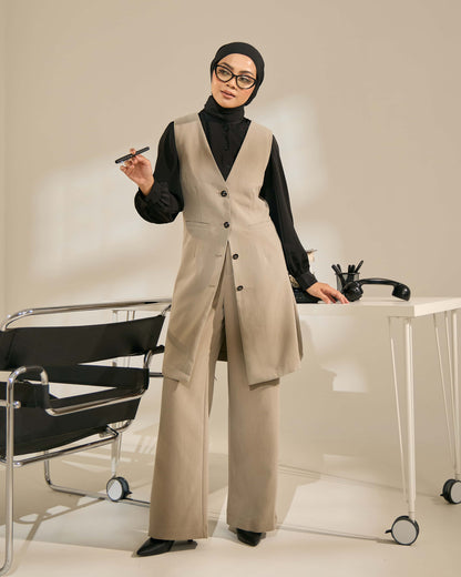 MINOR DEFECT EMBER SUIT LONG VEST (GREY)