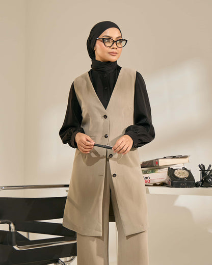 MINOR DEFECT EMBER SUIT LONG VEST (GREY)