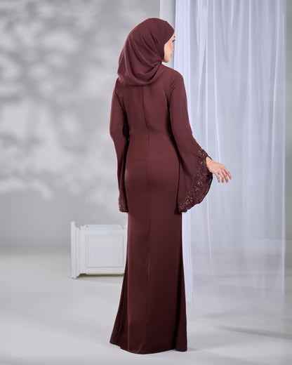 SABRENA DRESS (RICH BROWN)