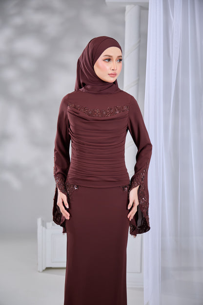 SABRENA DRESS (RICH BROWN)