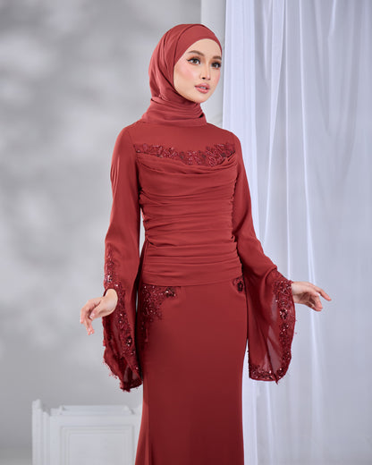 SABRENA DRESS (RUSSET BROWN)