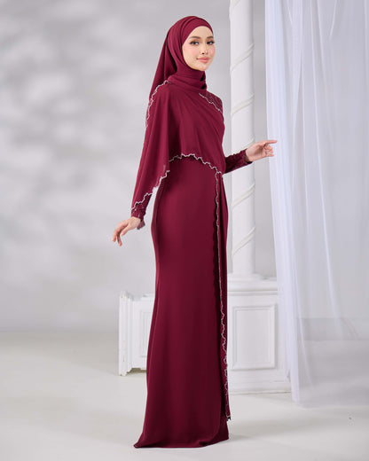 ALAIA DRESS (BURGUNDY)