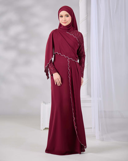 ALAIA DRESS (BURGUNDY)