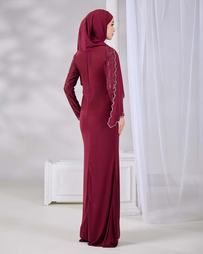 ALAIA DRESS (BURGUNDY)