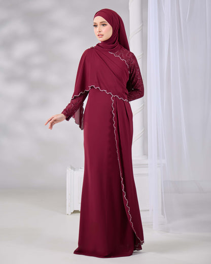 ALAIA DRESS (BURGUNDY)