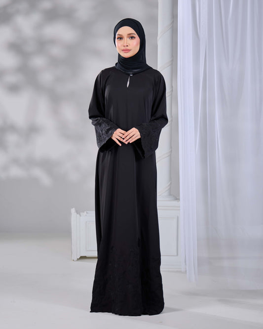 QAFIYA ABAYA (BLACK)