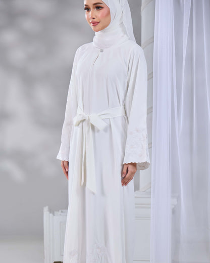 QAFIYA ABAYA (OFF WHITE)