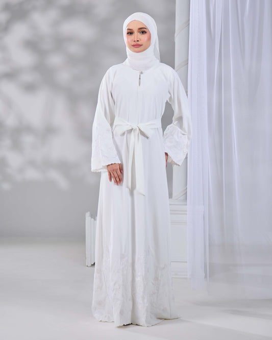 QAFIYA ABAYA (OFF WHITE)