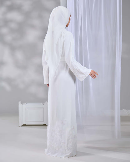 QAFIYA ABAYA (OFF WHITE)