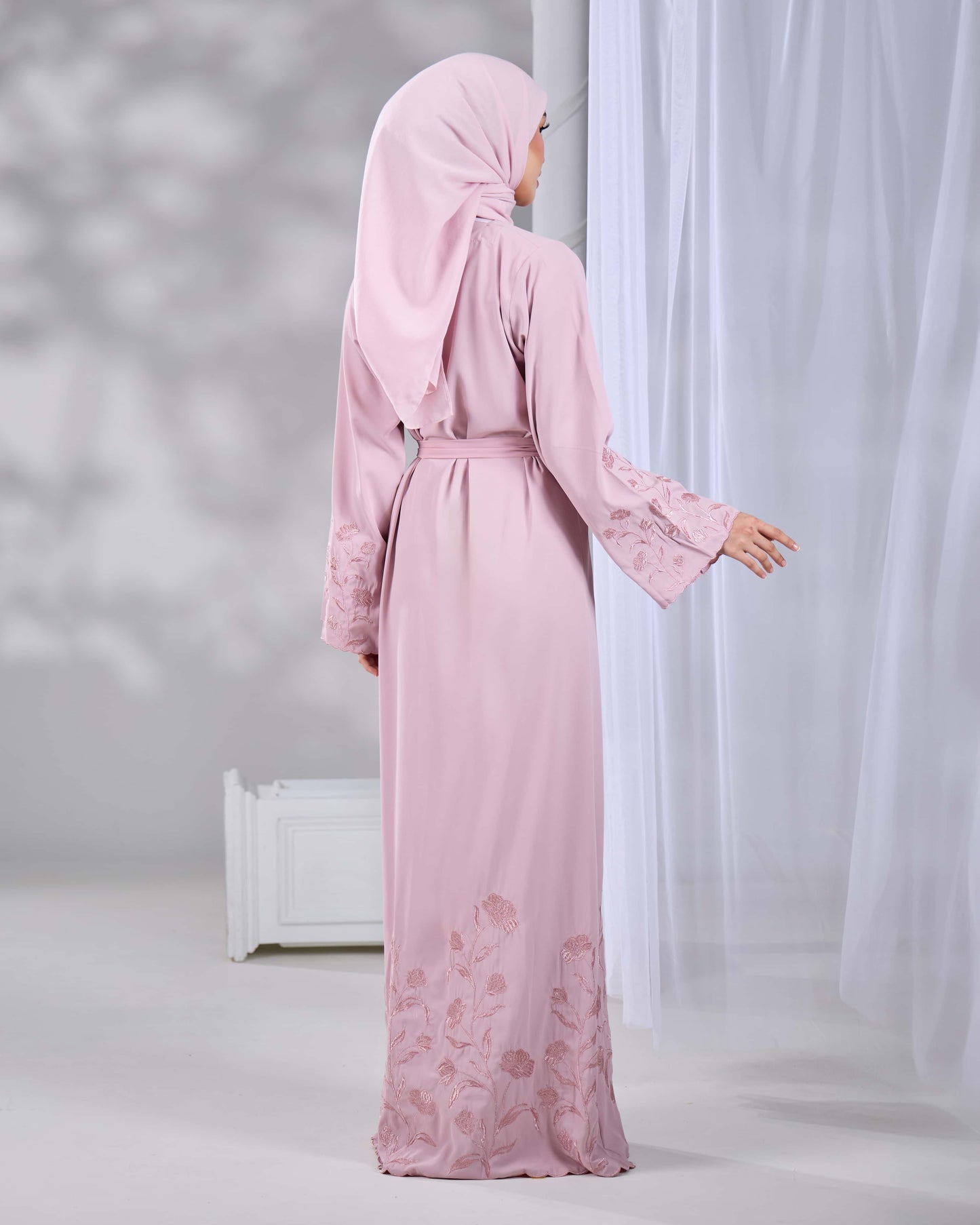 QAFIYA ABAYA (DUSTY PINK)