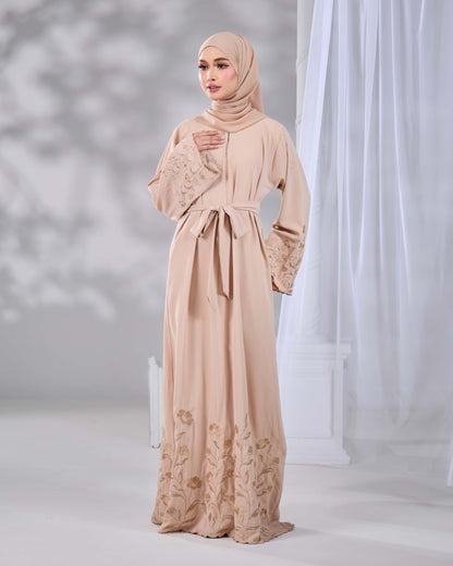 QAFIYA ABAYA (CHAMPAGNE)