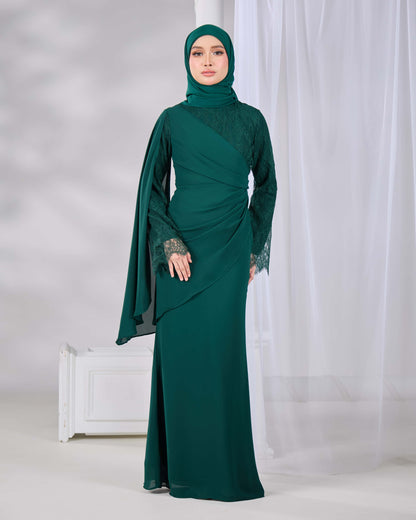 KAISARA DRESS (EMERALD GREEN)